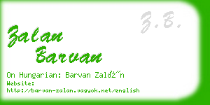 zalan barvan business card